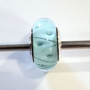 PANDORA Light Blue Looking Glass Murano Charm